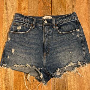 Abercrombie ultra high rise mom jean shorts